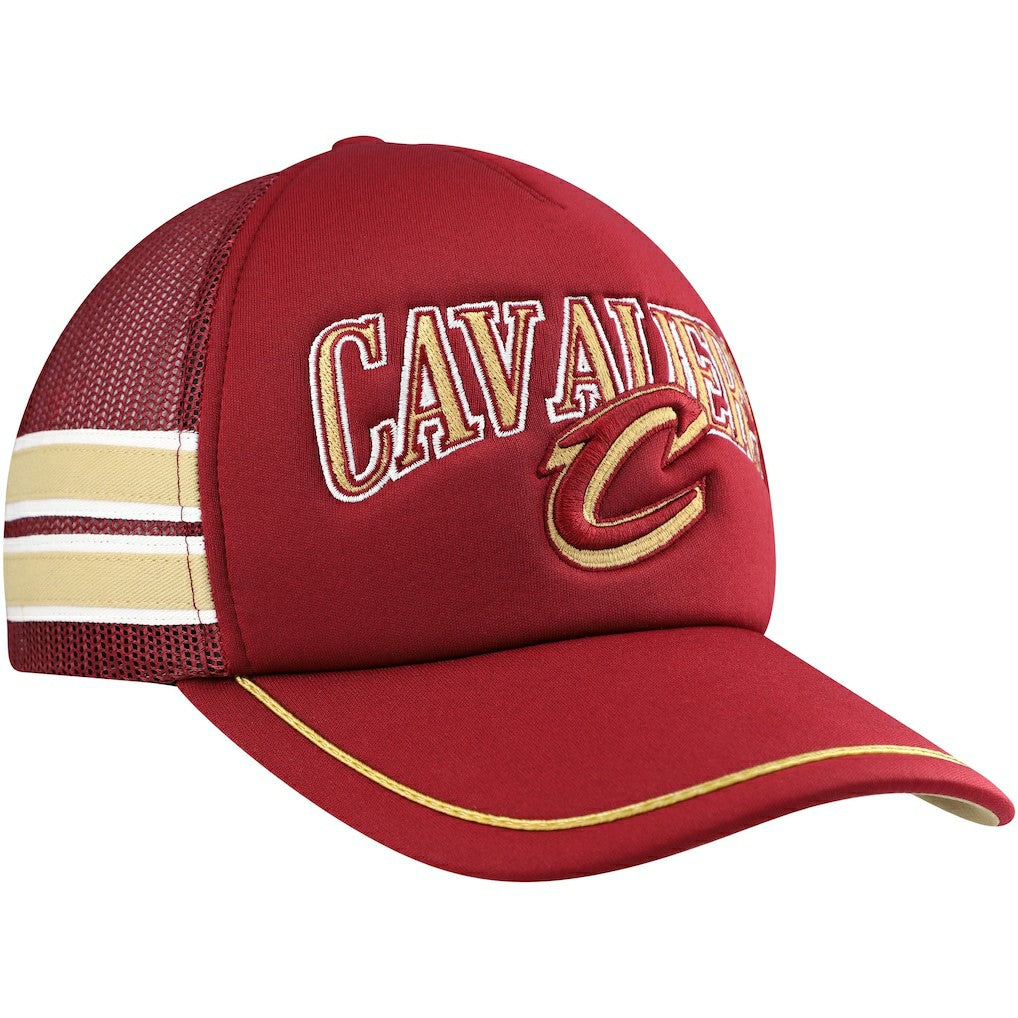 Cleveland Cavaliers '47 Sidebrand Stripes Trucker Adjustable Hat Wine - NBA