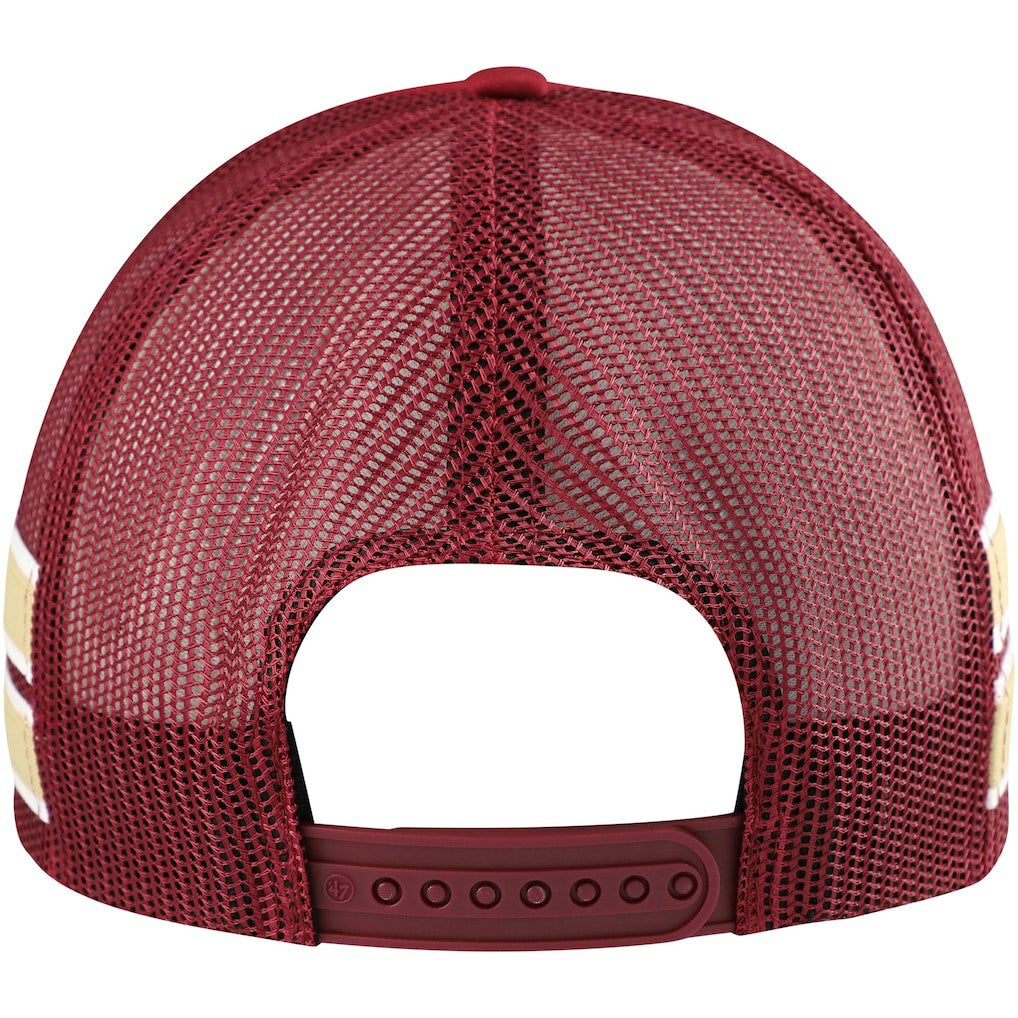 Cleveland Cavaliers '47 Sidebrand Stripes Trucker Adjustable Hat Wine - NBA
