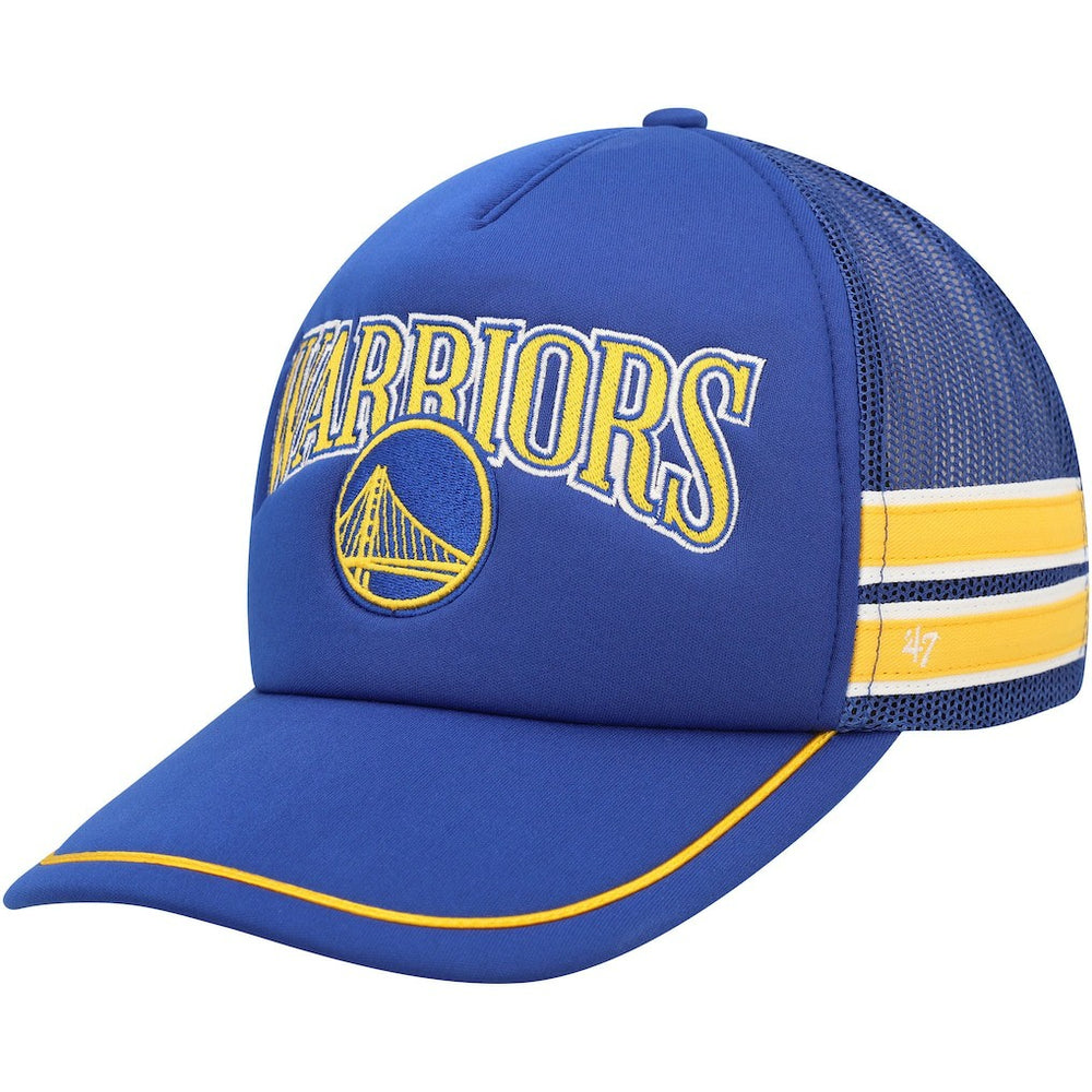 Golden State Warriors '47 Sidebrand Stripes Trucker Adjustable Hat Royal - NBA