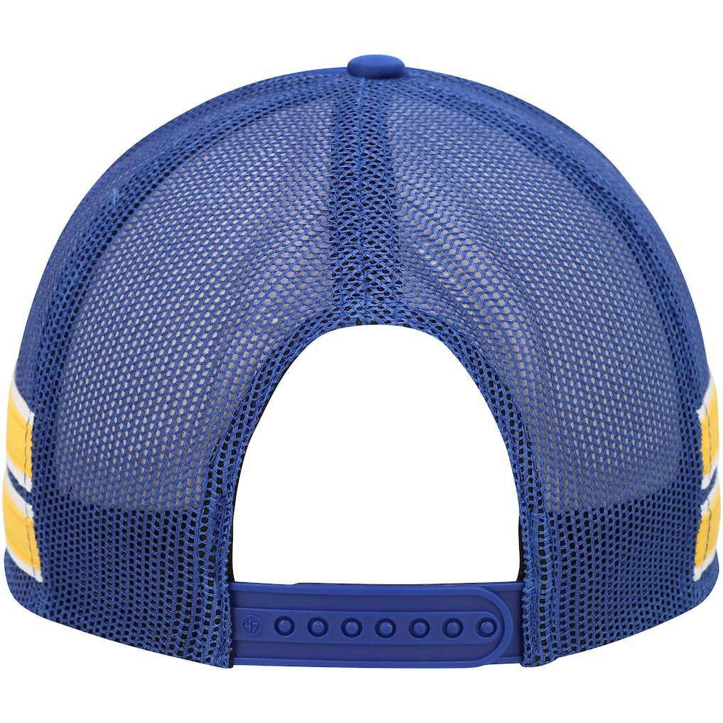 Golden State Warriors '47 Sidebrand Stripes Trucker Adjustable Hat Royal - NBA