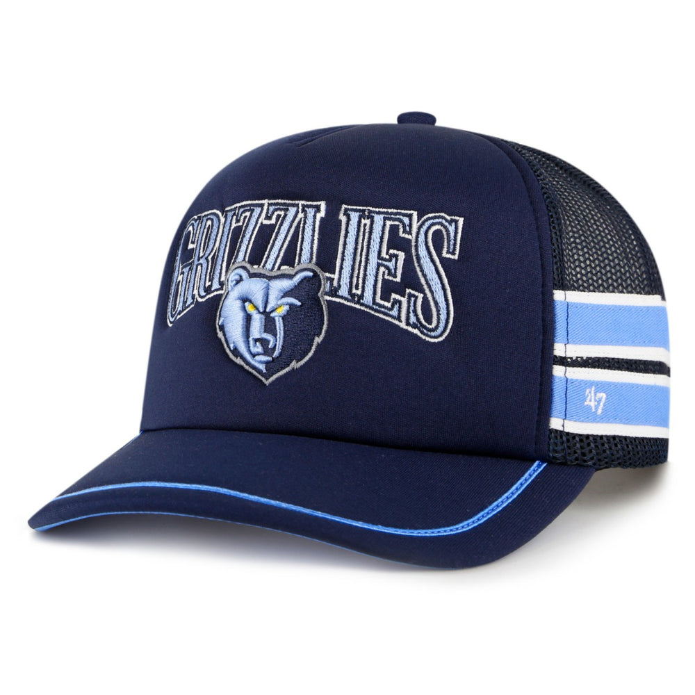 Memphis Grizzlies '47 Sidebrand Stripes Trucker Adjustable Hat Navy - NBA