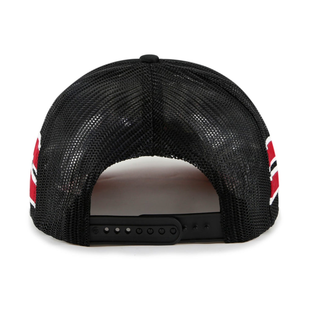 Miami Heat '47 Sidebrand Stripes Trucker Adjustable Hat Black - NBA