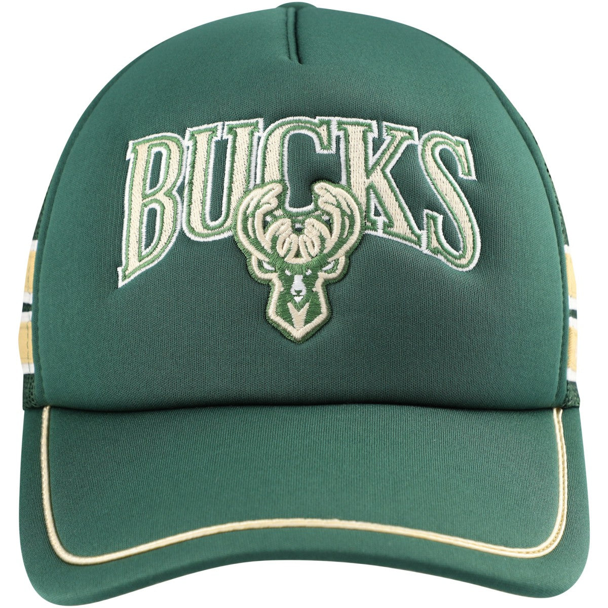 Milwaukee Bucks '47 Sidebrand Stripes Trucker Adjustable Hat Hunter Green - NBA