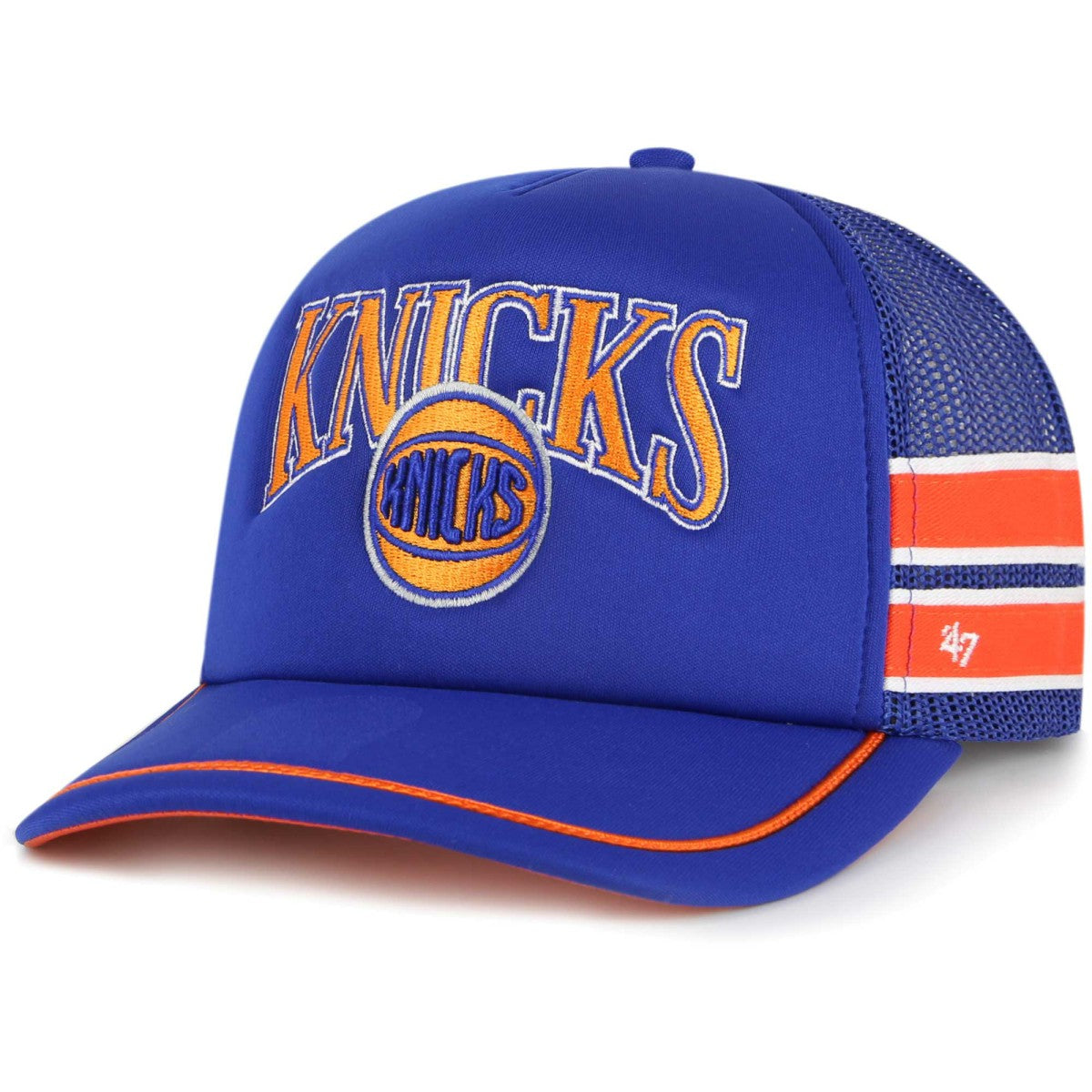 New York Knicks '47 Sidebrand Stripes Trucker Adjustable Hat Blue - NBA