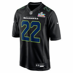 Rashid Shaheed Seattle Seahawks Super Bowl LX Patch Carbon Fashion Game Jersey Black | Nike for Sale