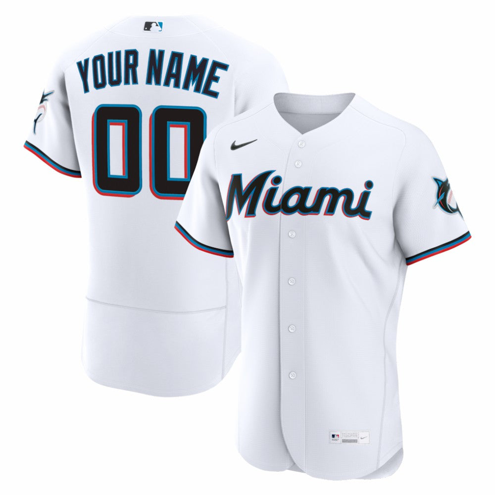 Miami Marlins Nike Home Authentic Custom Jersey - MLB