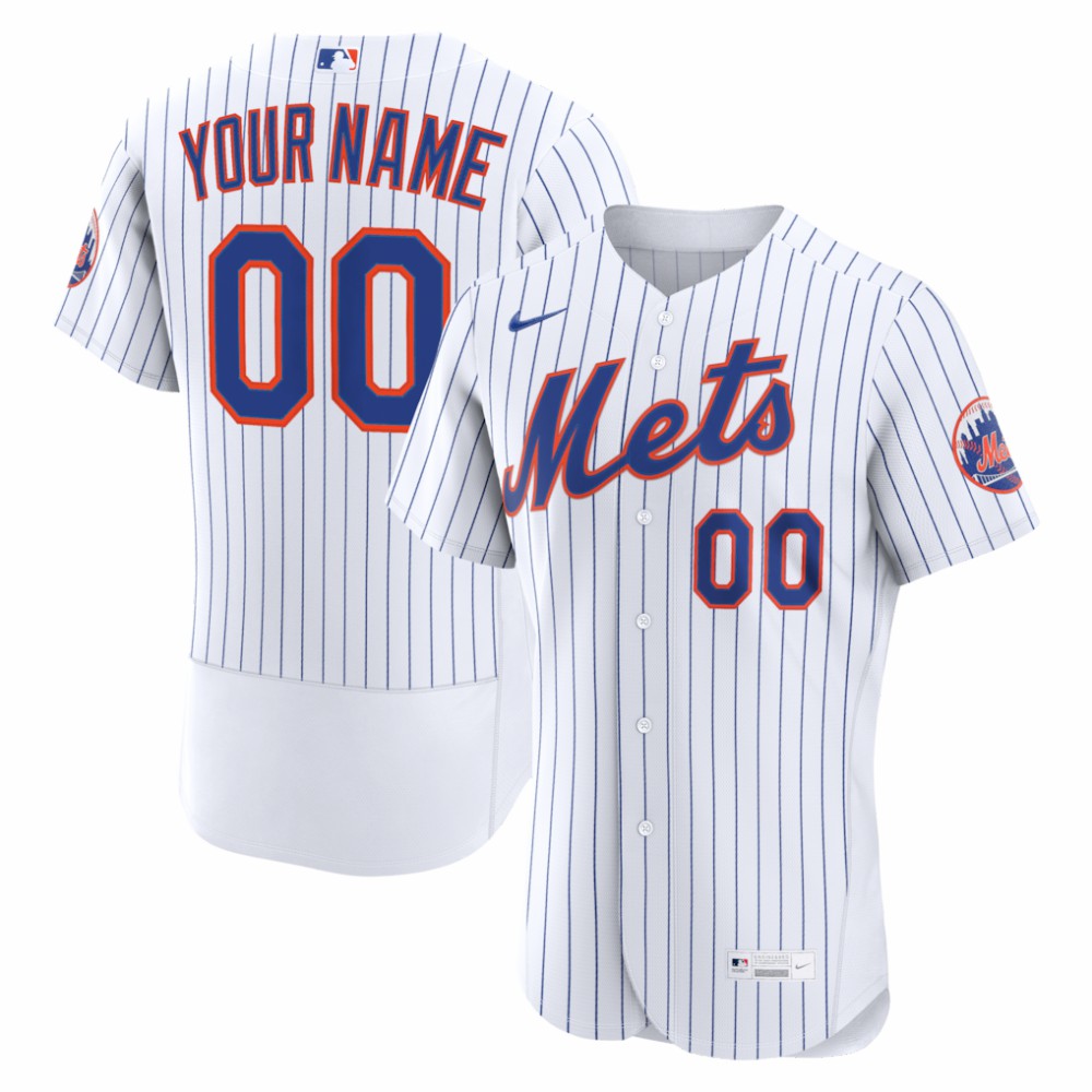 New York Mets Nike Home Authentic Custom Jersey - MLB