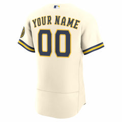Milwaukee Brewers Nike Home Authentic Custom Jersey - MLB