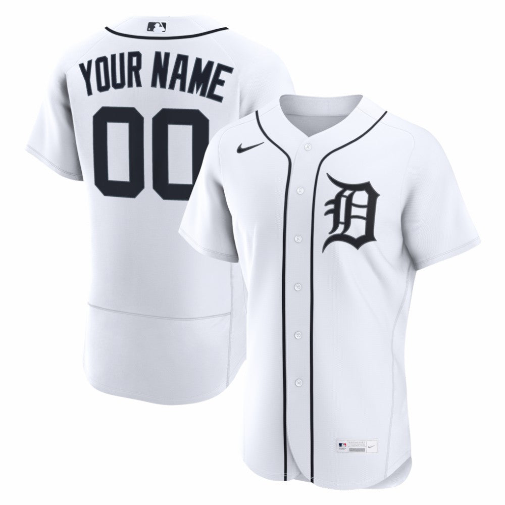 Detroit Tigers Nike Home Authentic Custom Jersey - MLB