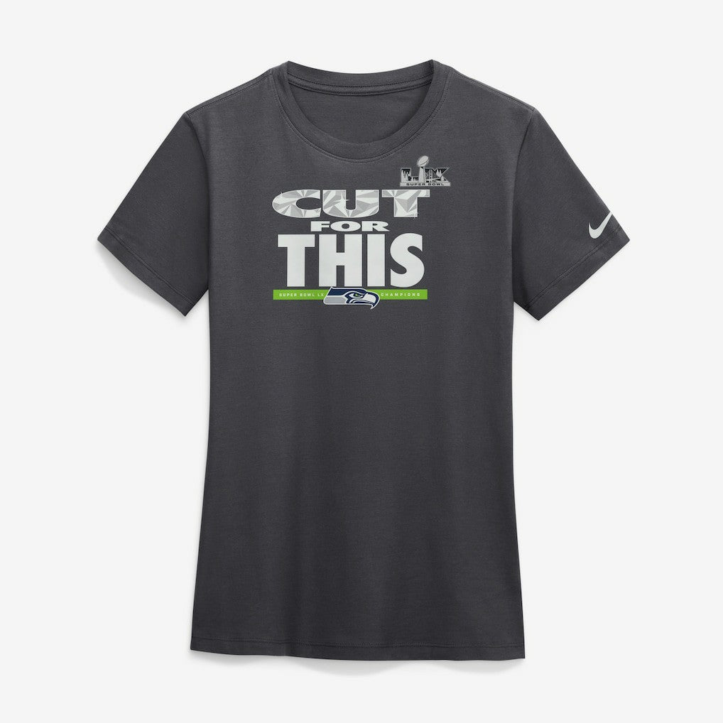 Seattle Seahawks Women's Super Bowl LX Champions Parade T-Shirt Anthracite | Nike for Sale