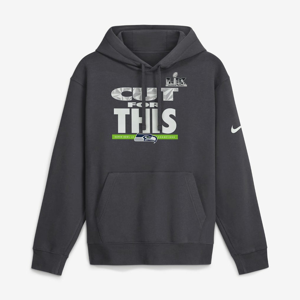 Seattle Seahawks Super Bowl LX Champions Pickoff Move Parade Club Fleece Hoodie Anthracite | Nike for Sale