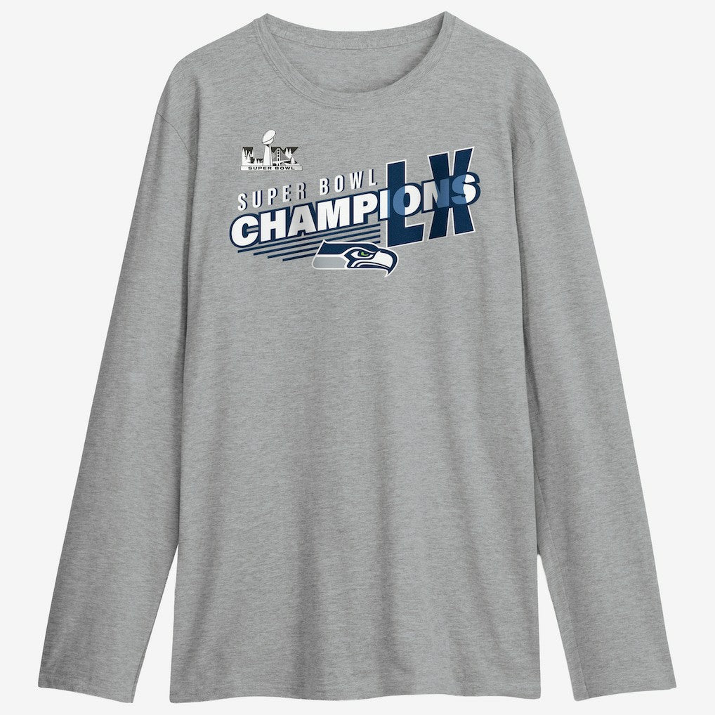 Seattle Seahawks Super Bowl LX Champions Best Teammates Roster Long Sleeve T-Shirt Steel | Fanatics