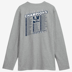 Seattle Seahawks Super Bowl LX Champions Best Teammates Roster Long Sleeve T-Shirt Steel | Fanatics