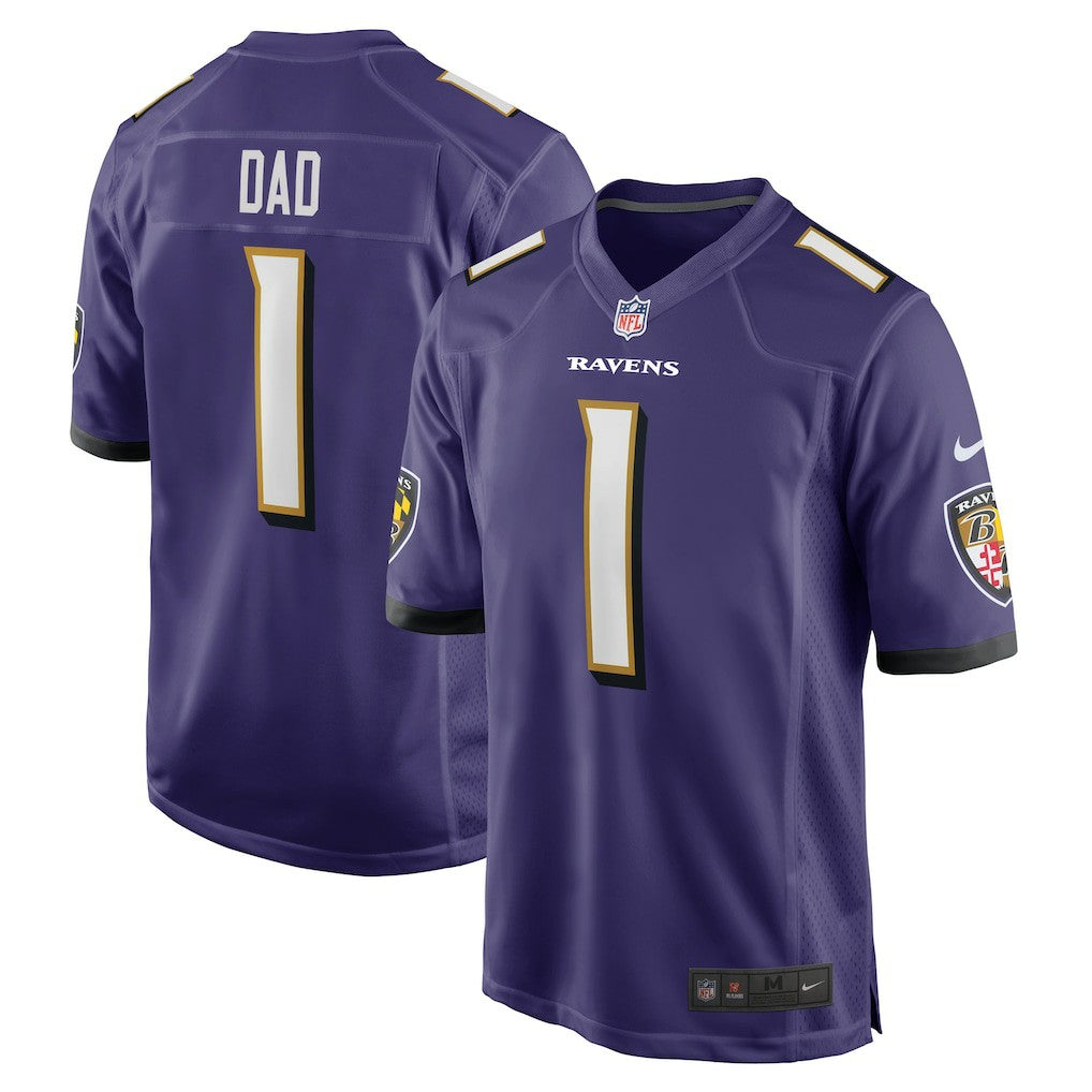 Number 1 Dad Baltimore Ravens Game Jersey Purple | Nike for Sale