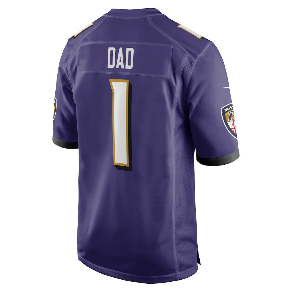 Number 1 Dad Baltimore Ravens Game Jersey Purple | Nike for Sale