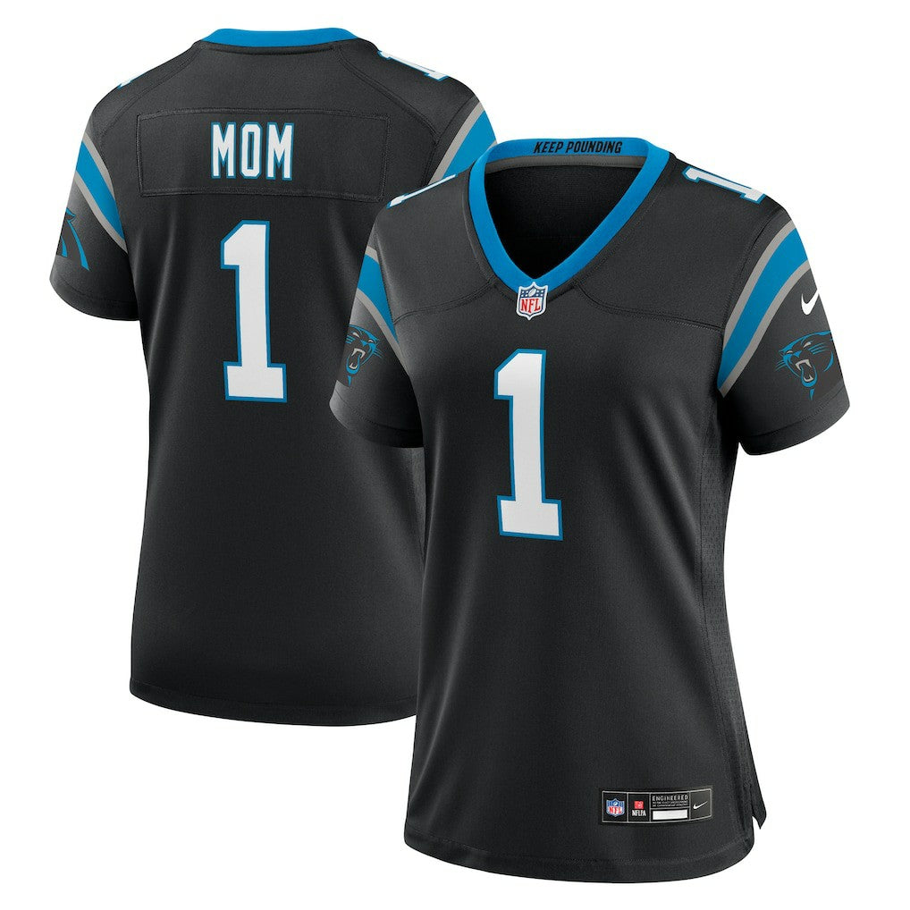 Number 1 Mom Carolina Panthers Women's Game Jersey Black | Nike for Sale