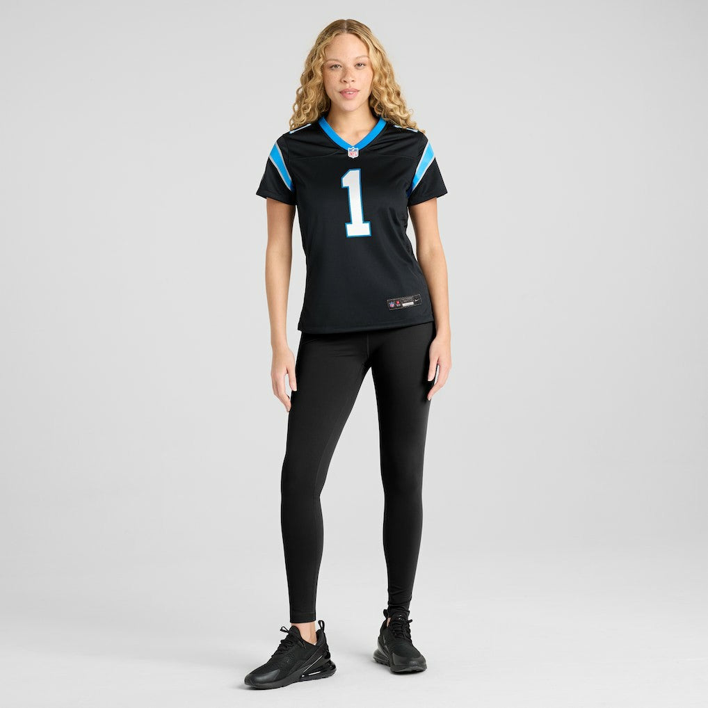 Number 1 Mom Carolina Panthers Women's Game Jersey Black | Nike for Sale