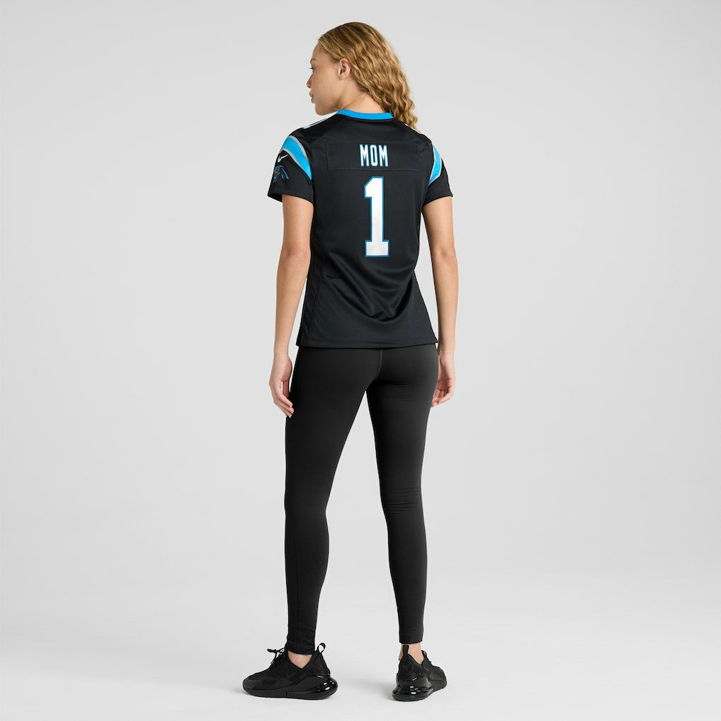 Number 1 Mom Carolina Panthers Women's Game Jersey Black | Nike for Sale