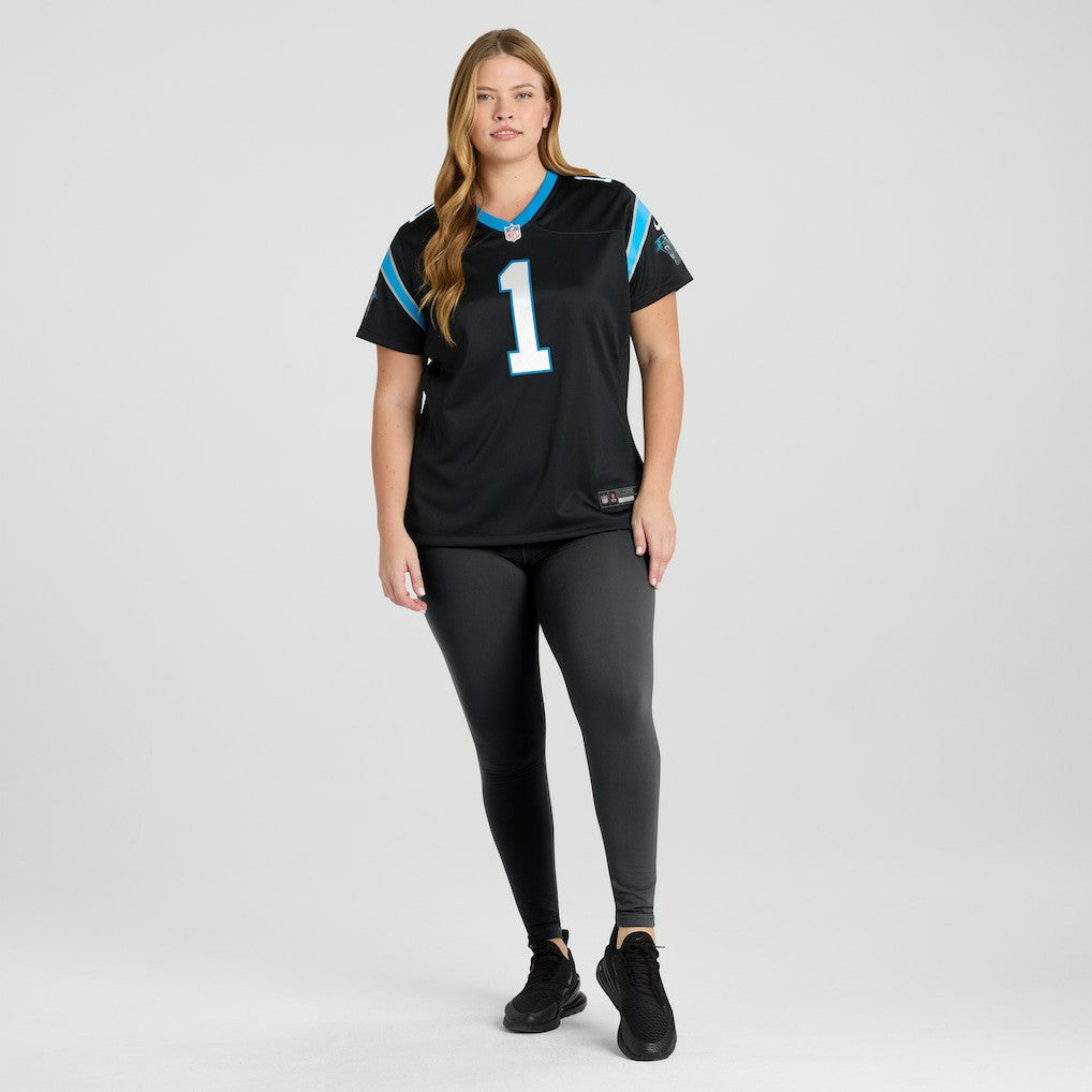 Number 1 Mom Carolina Panthers Women's Game Jersey Black | Nike for Sale