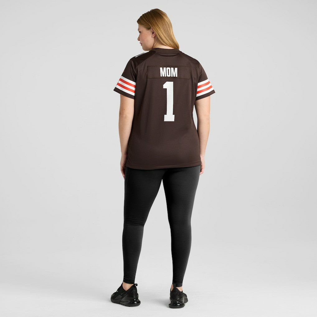 Number 1 Mom Cleveland Browns Women's Game Jersey Brown | Nike for Sale