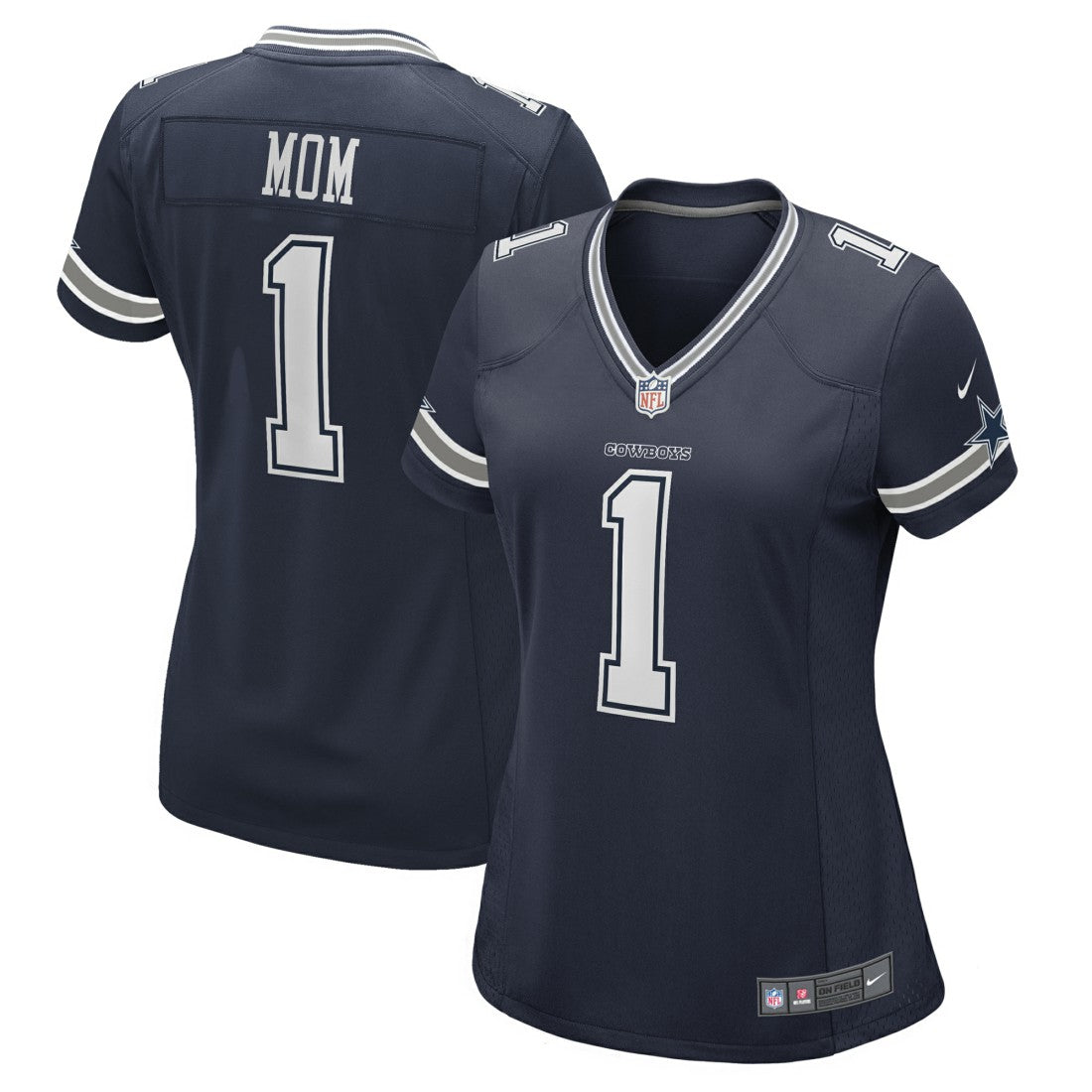 Number 1 Mom Dallas Cowboys Women's Game Jersey Navy | Nike for Sale