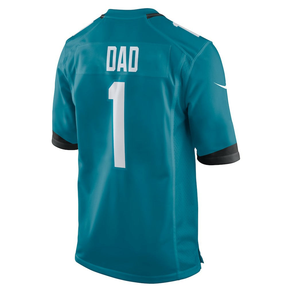 Number 1 Dad Jacksonville Jaguars Game Jersey Teal | Nike for Sale
