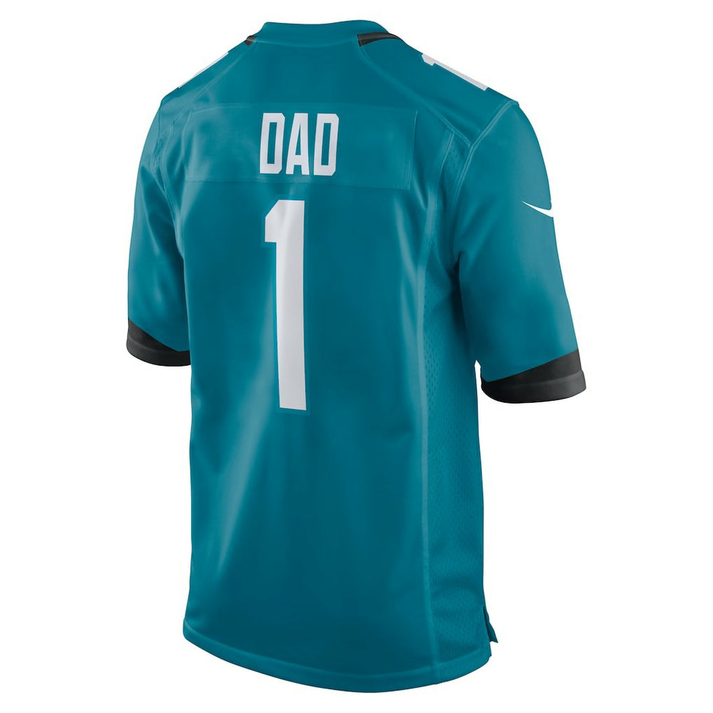 Number 1 Dad Jacksonville Jaguars Game Jersey Teal | Nike for Sale
