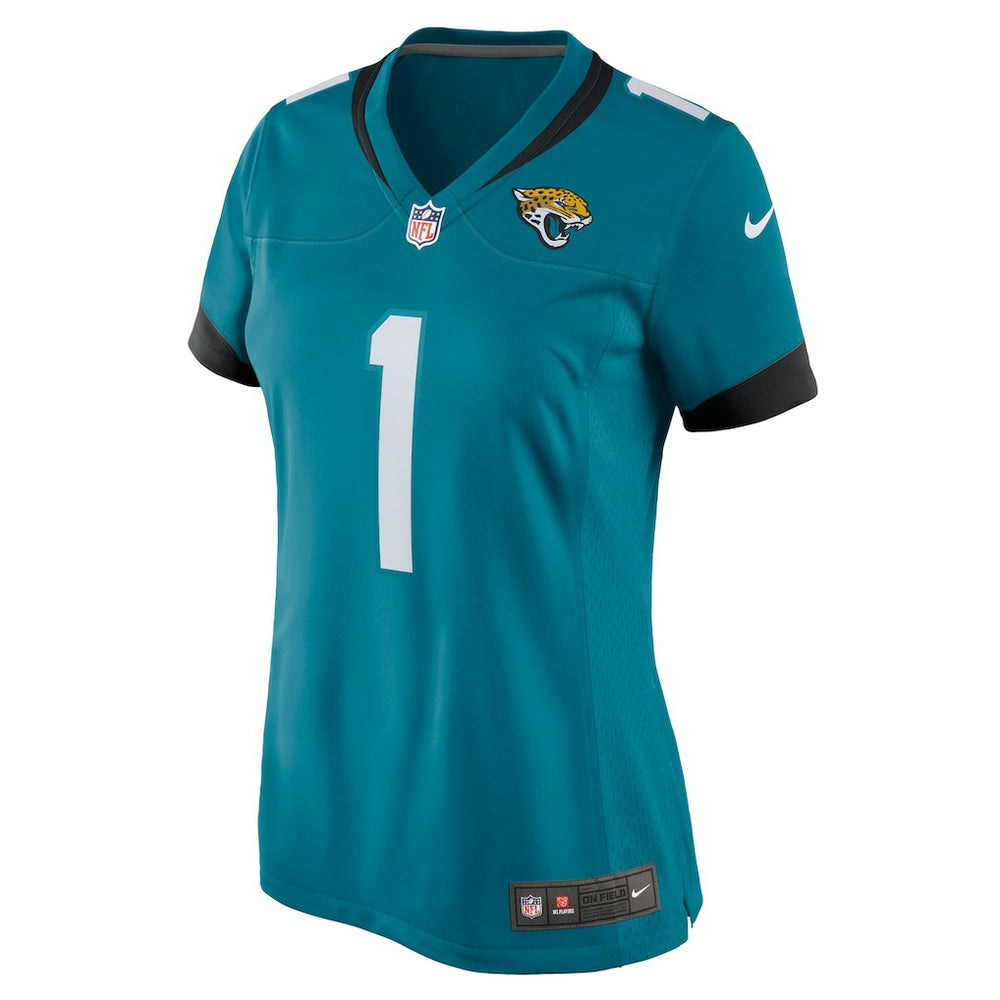 Number 1 Mom Jacksonville Jaguars Women's Game Jersey Teal | Nike for Sale
