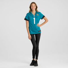 Number 1 Mom Jacksonville Jaguars Women's Game Jersey Teal | Nike for Sale