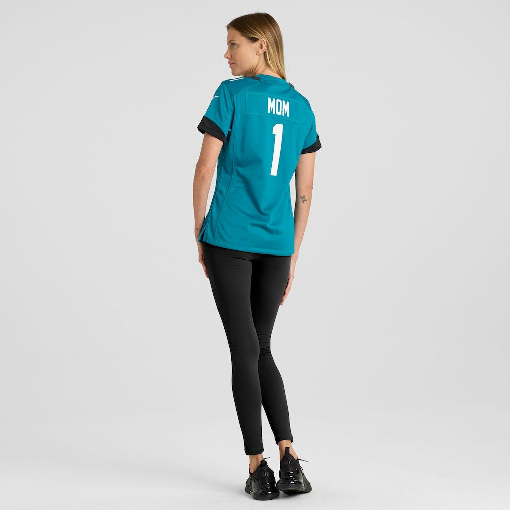 Number 1 Mom Jacksonville Jaguars Women's Game Jersey Teal | Nike for Sale