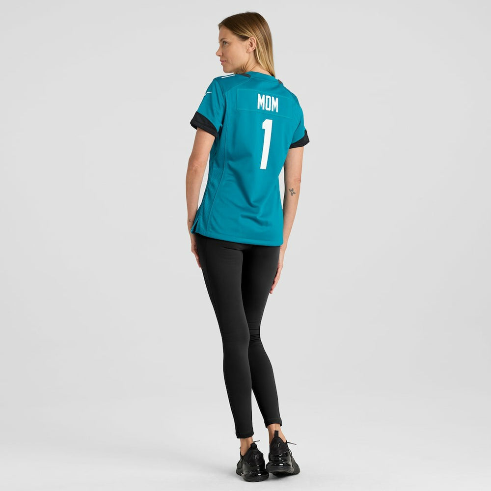 Number 1 Mom Jacksonville Jaguars Women's Game Jersey Teal | Nike for Sale