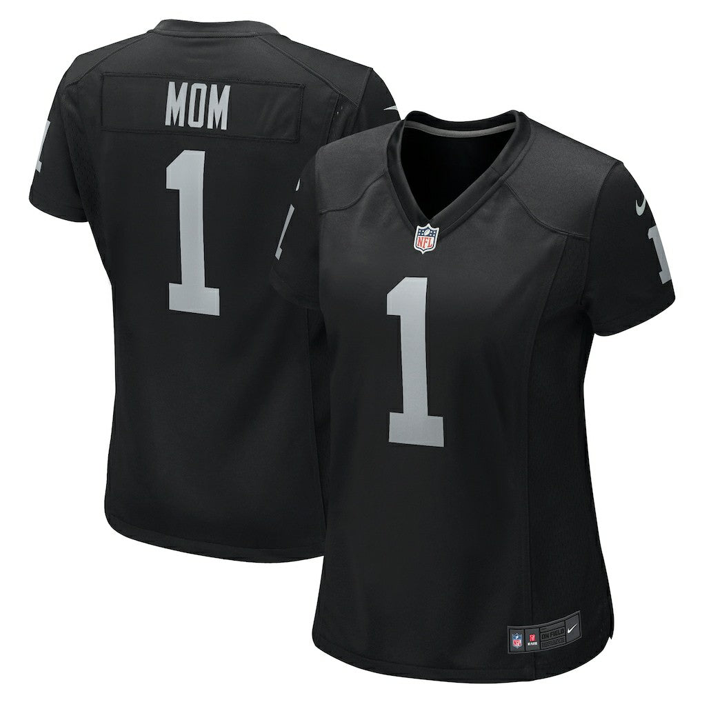 Number 1 Mom Las Vegas Raiders Women's Game Jersey Black | Nike for Sale