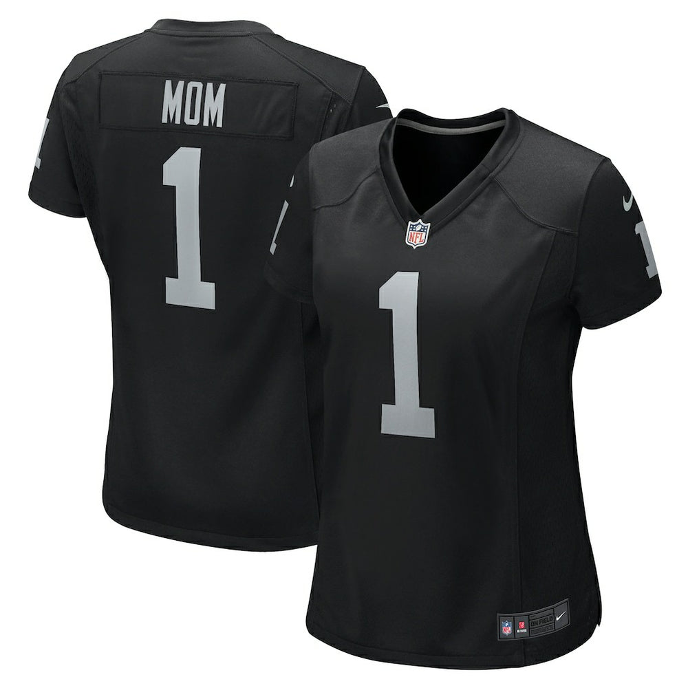 Number 1 Mom Las Vegas Raiders Women's Game Jersey Black | Nike for Sale