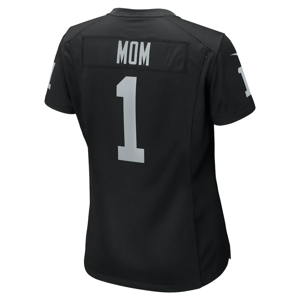 Number 1 Mom Las Vegas Raiders Women's Game Jersey Black | Nike for Sale