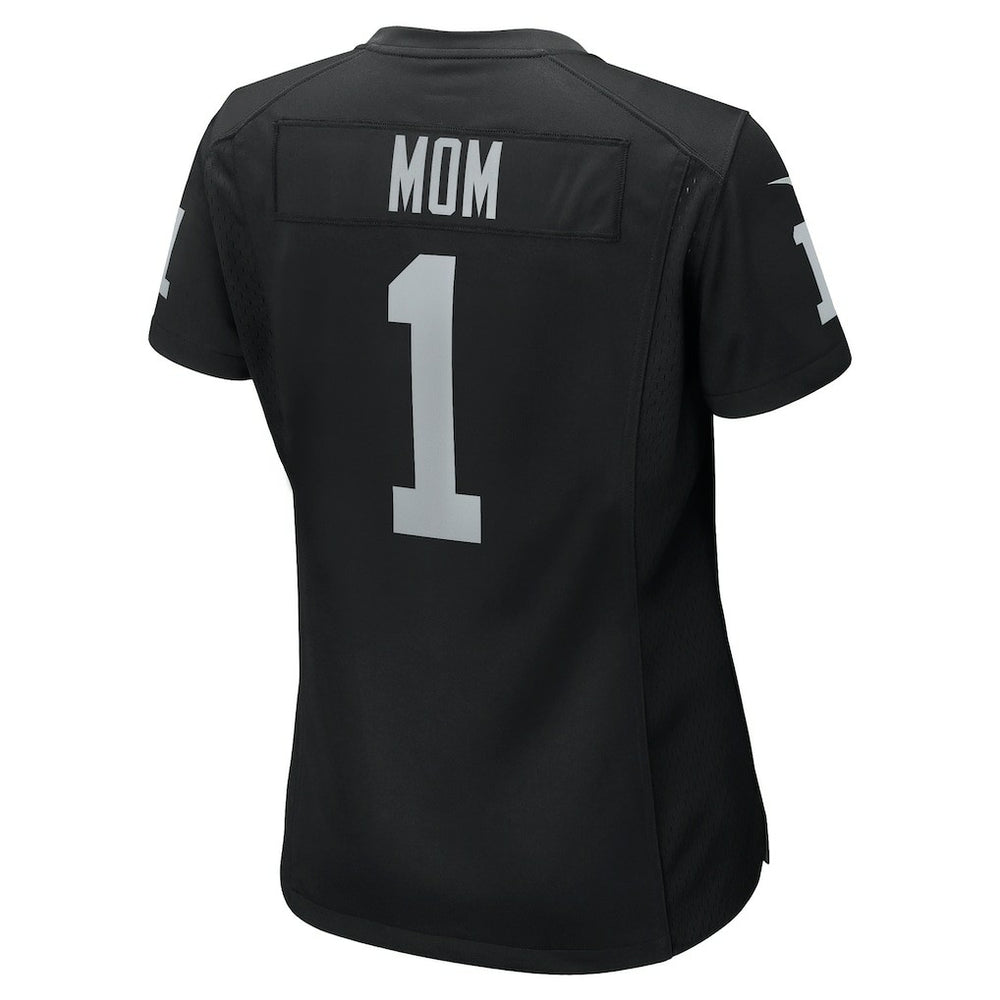 Number 1 Mom Las Vegas Raiders Women's Game Jersey Black | Nike for Sale