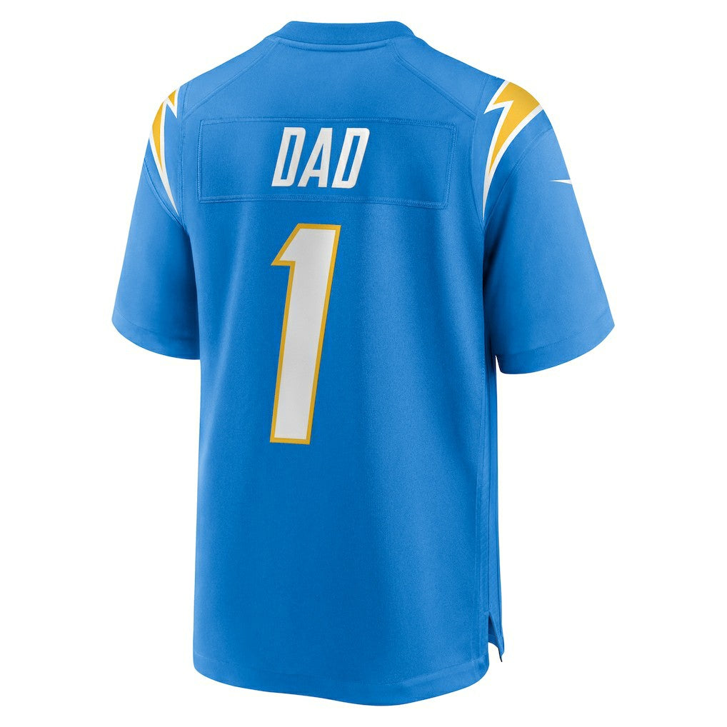 Number 1 Dad Los Angeles Chargers Game Jersey Powder Blue | Nike for Sale