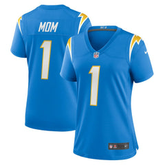 Number 1 Mom Los Angeles Chargers Women's Game Jersey Powder Blue | Nike for Sale