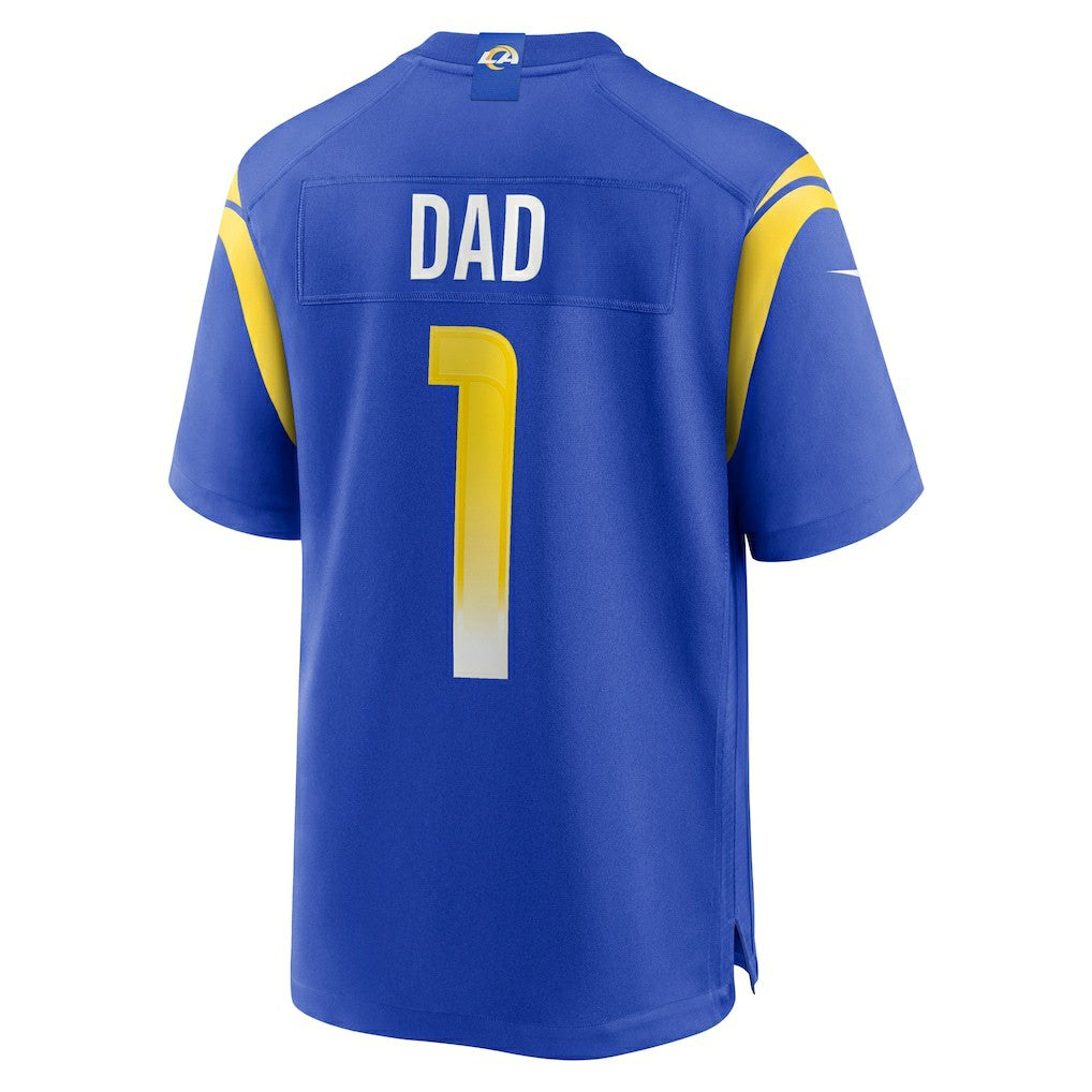 Number 1 Dad Los Angeles Rams Game Jersey Royal | Nike for Sale