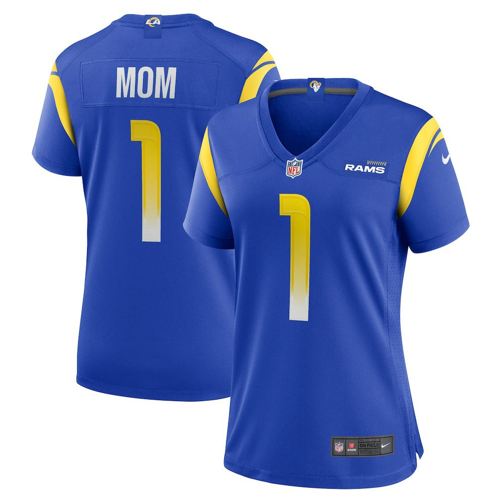 Number 1 Mom Los Angeles Rams Women's Game Jersey Royal | Nike for Sale