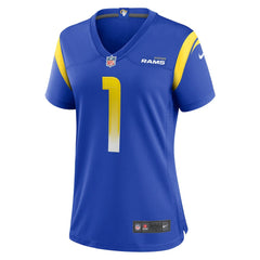 Number 1 Mom Los Angeles Rams Women's Game Jersey Royal | Nike for Sale