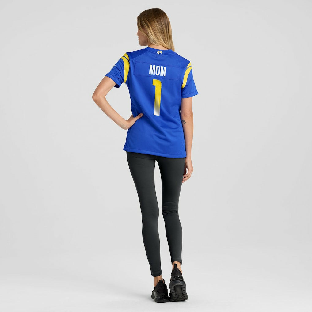 Number 1 Mom Los Angeles Rams Women's Game Jersey Royal | Nike for Sale