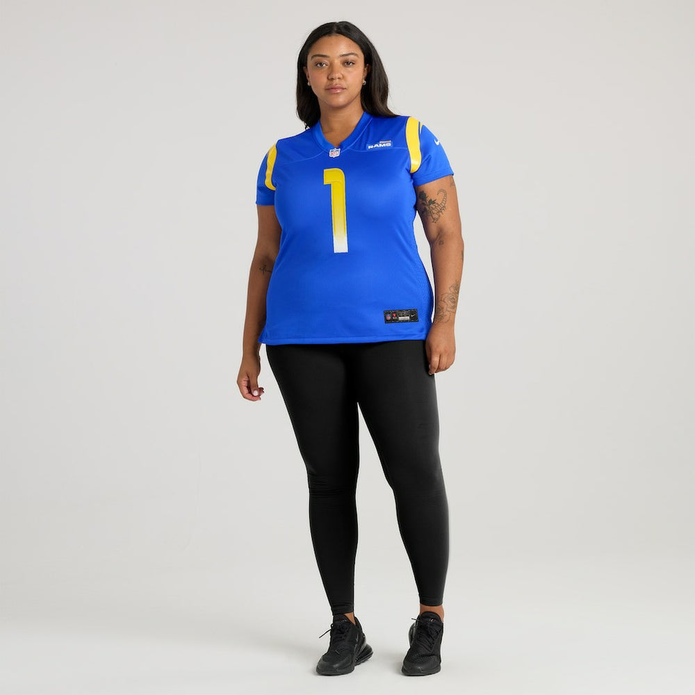 Number 1 Mom Los Angeles Rams Women's Game Jersey Royal | Nike for Sale
