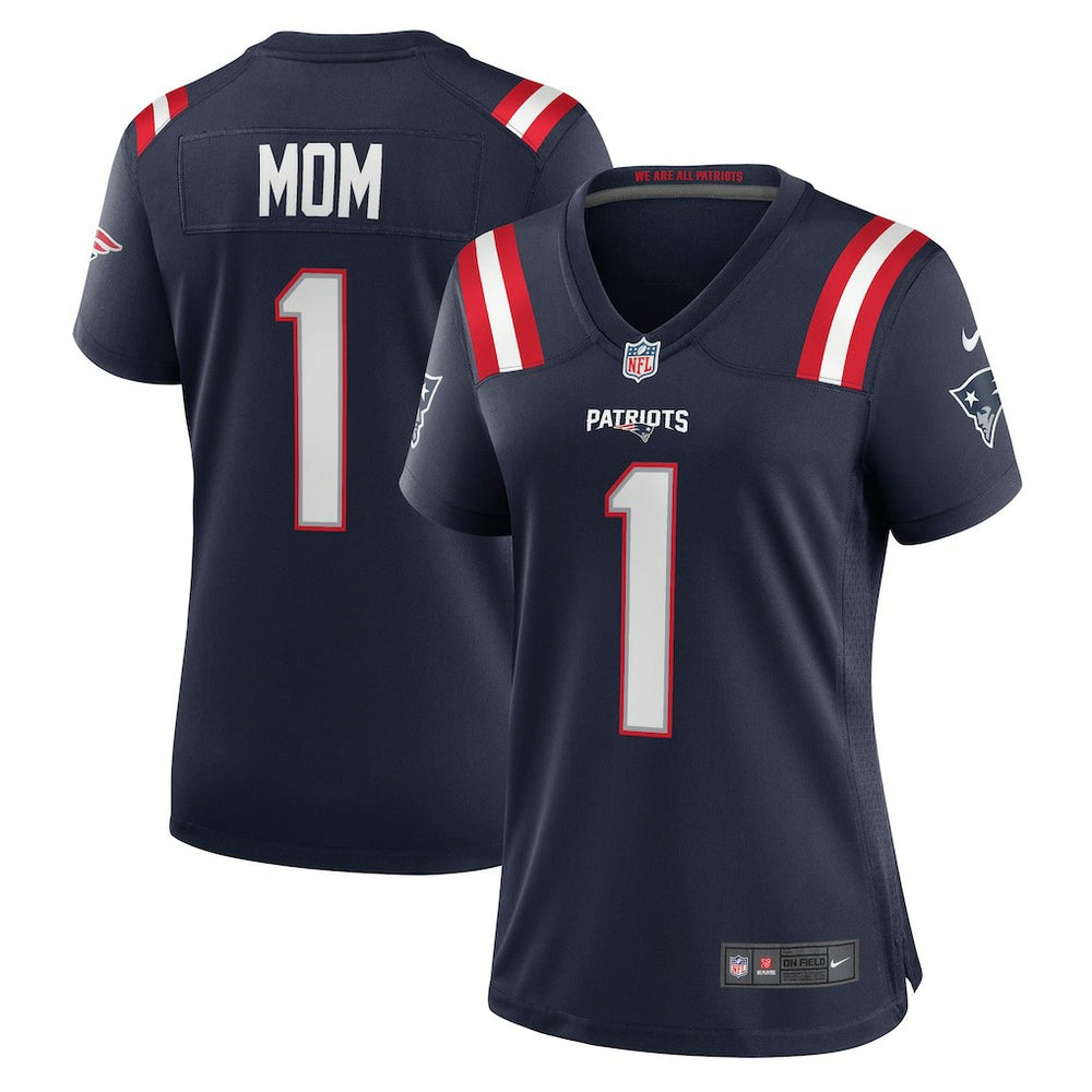 Number 1 Mom New England Patriots Women's Game Jersey Navy | Nike for Sale