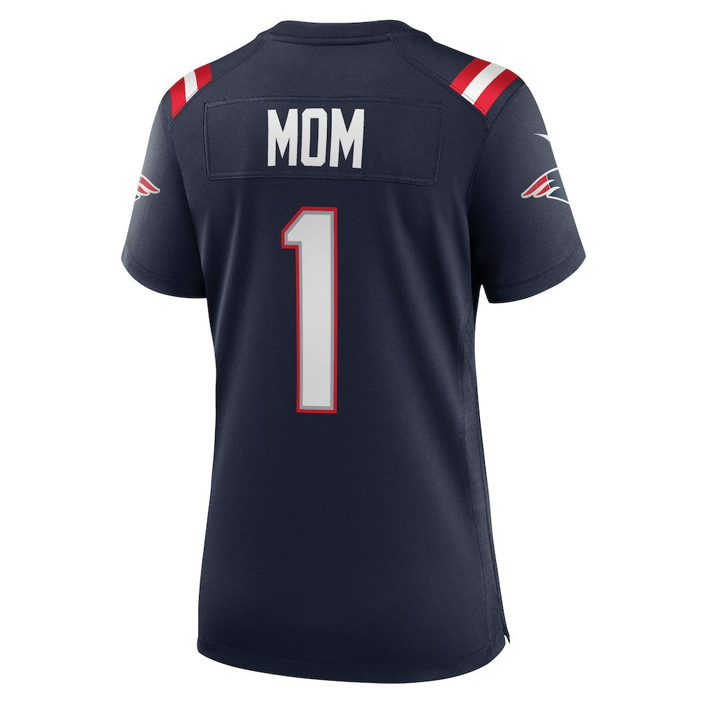 Number 1 Mom New England Patriots Women's Game Jersey Navy | Nike for Sale
