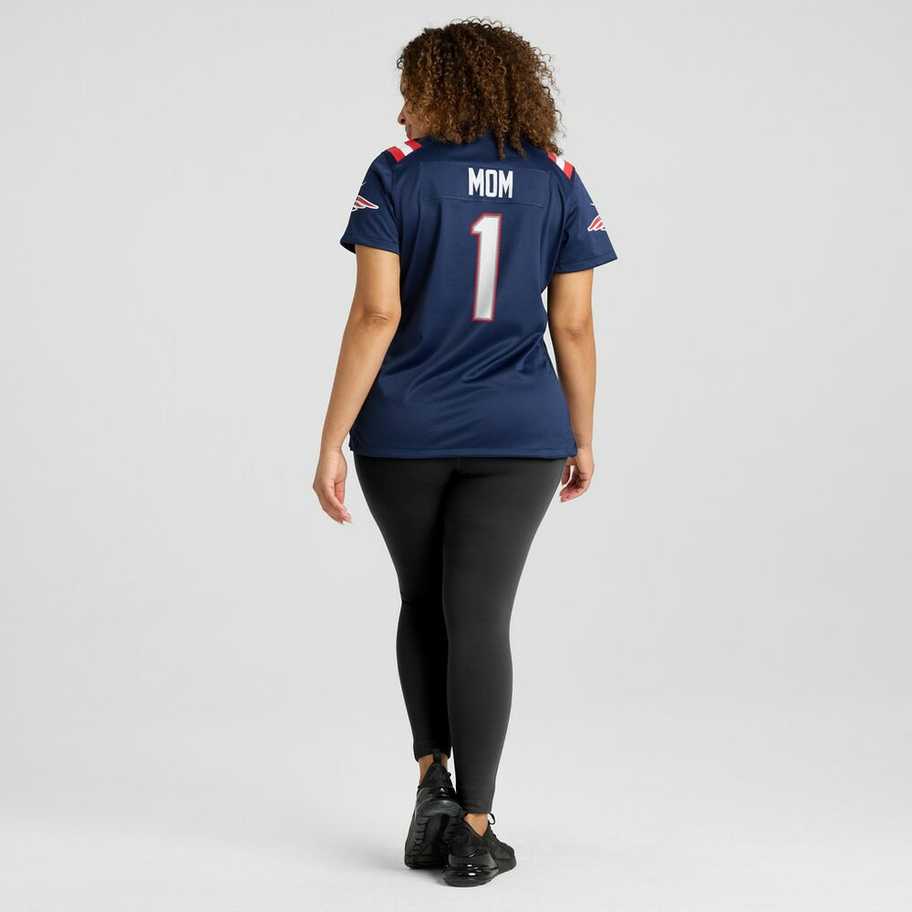 Number 1 Mom New England Patriots Women's Game Jersey Navy | Nike for Sale