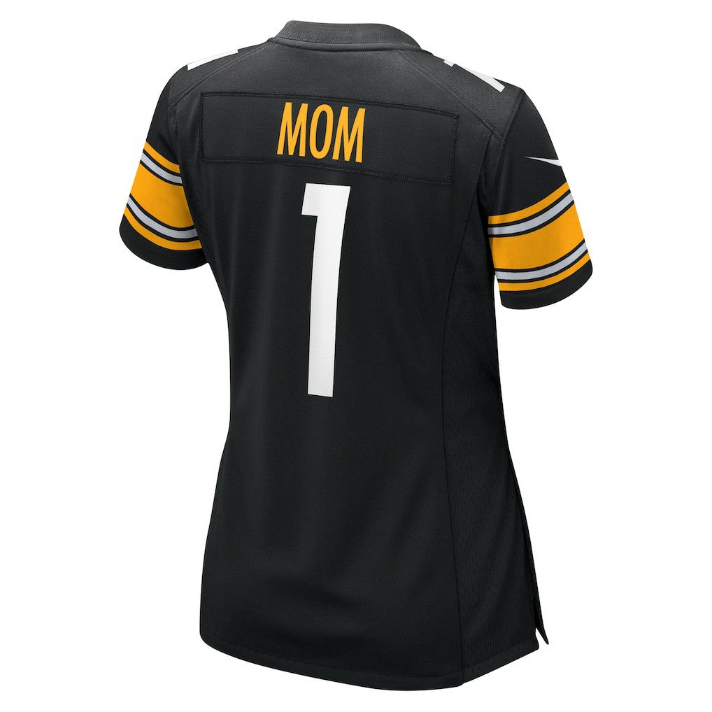 Number 1 Mom Pittsburgh Steelers Women's Game Jersey Black | Nike for Sale