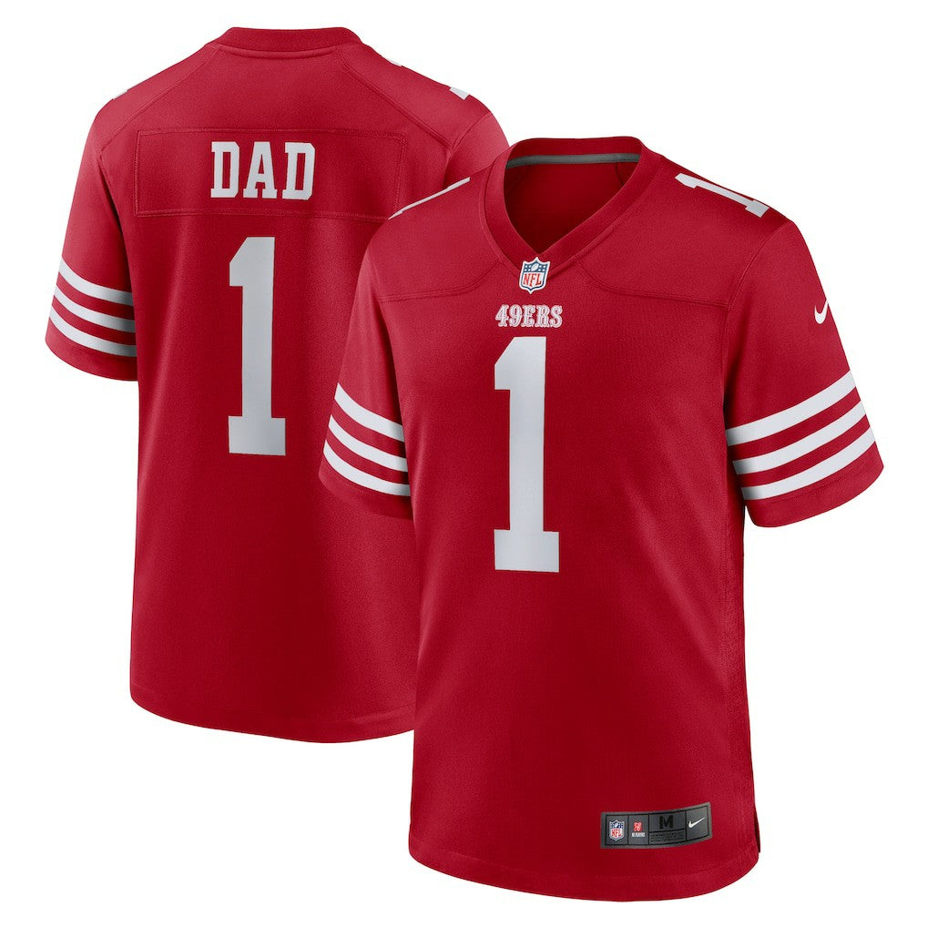Number 1 Dad San Francisco 49ers Game Jersey Scarlet | Nike for Sale