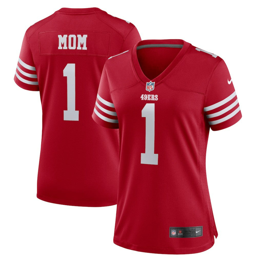 Number 1 Mom San Francisco 49ers Women's Game Jersey Scarlet | Nike for Sale