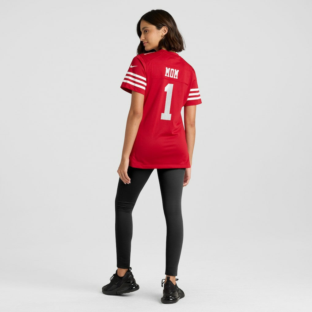 Number 1 Mom San Francisco 49ers Women's Game Jersey Scarlet | Nike for Sale