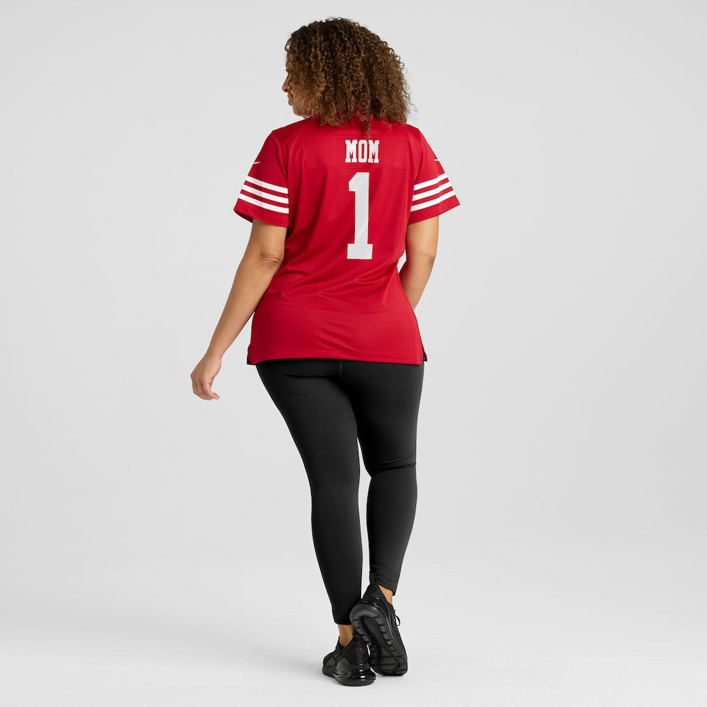 Number 1 Mom San Francisco 49ers Women's Game Jersey Scarlet | Nike for Sale